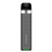 Electronic cigarette or vape pen with a sleek, black design and textured grip, branded as the "Vaporesso Xros 3 Mini Kit," featuring a small green indicator light.