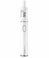 A white electronic cigarette with a transparent tank, a single activation button, and the brand name "Innokin Endura T18E Kit" visible on the body.