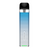 Electronic cigarette with a blue and silver textured design, displaying the Vaporesso Xros 3 Mini Kit logo, and a small green charge indicator light at the base.