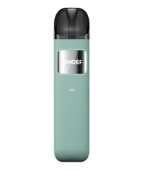 A teal-colored portable speaker branded "Geekvape Sonder U" with a textured design on its body, featuring a minimalist white and chrome label, and a rounded top.