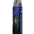 Vaporesso Luxe XR Max electronic cigarette or vaping device in blue, designed for both MTL/DTL vaping, featuring a digital display showing battery level and wattage settings, with a clear tank on top.